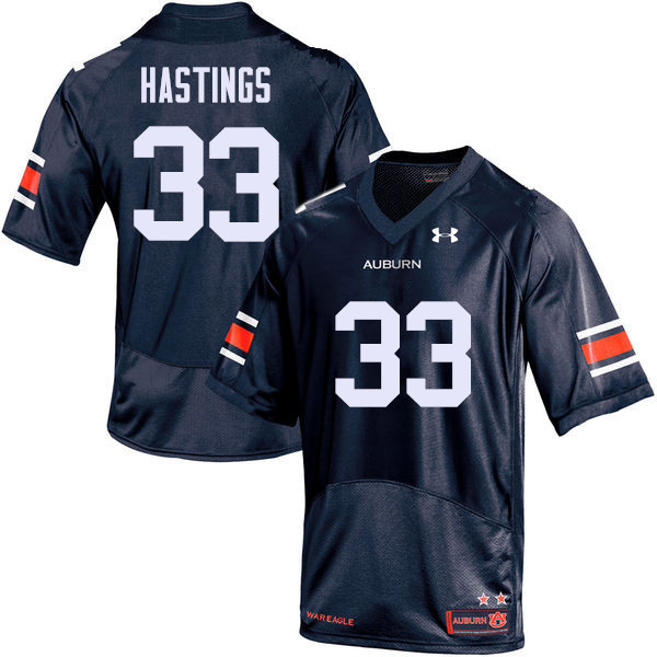 Men Auburn Tigers #33 Will Hastings College Football Jerseys Sale-Navy - Click Image to Close